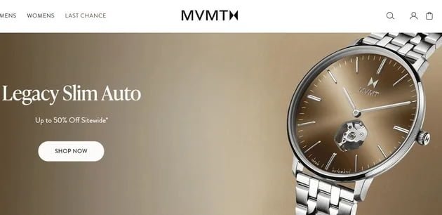 The mvmt website front page